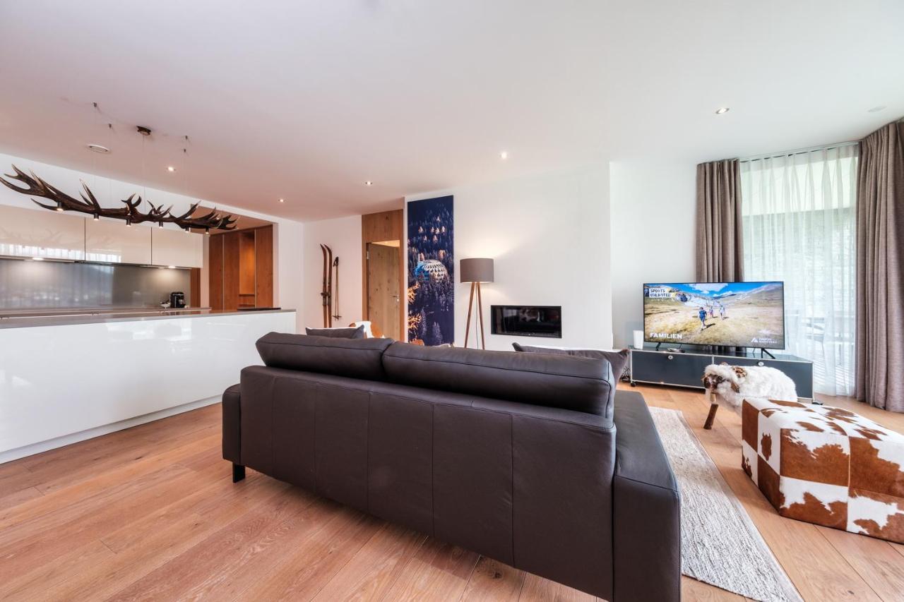 Luxury Panorama Apartment With Alpengold Spa Access Davos Eksteriør bilde