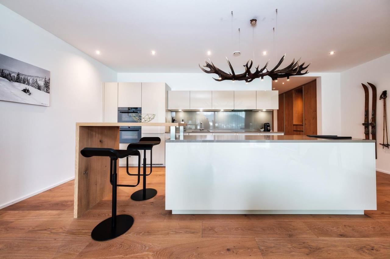 Luxury Panorama Apartment With Alpengold Spa Access Davos Eksteriør bilde