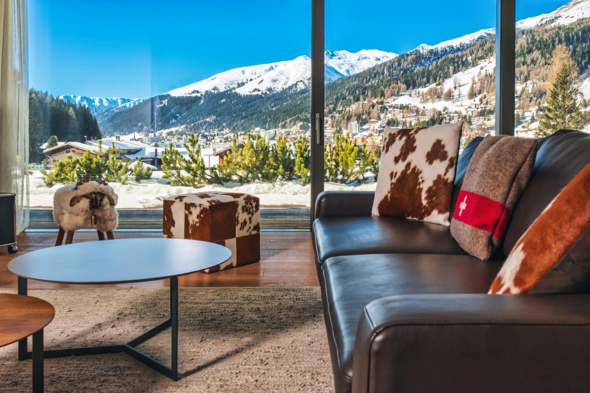 Luxury Panorama Apartment With Alpengold Spa Access Davos Eksteriør bilde